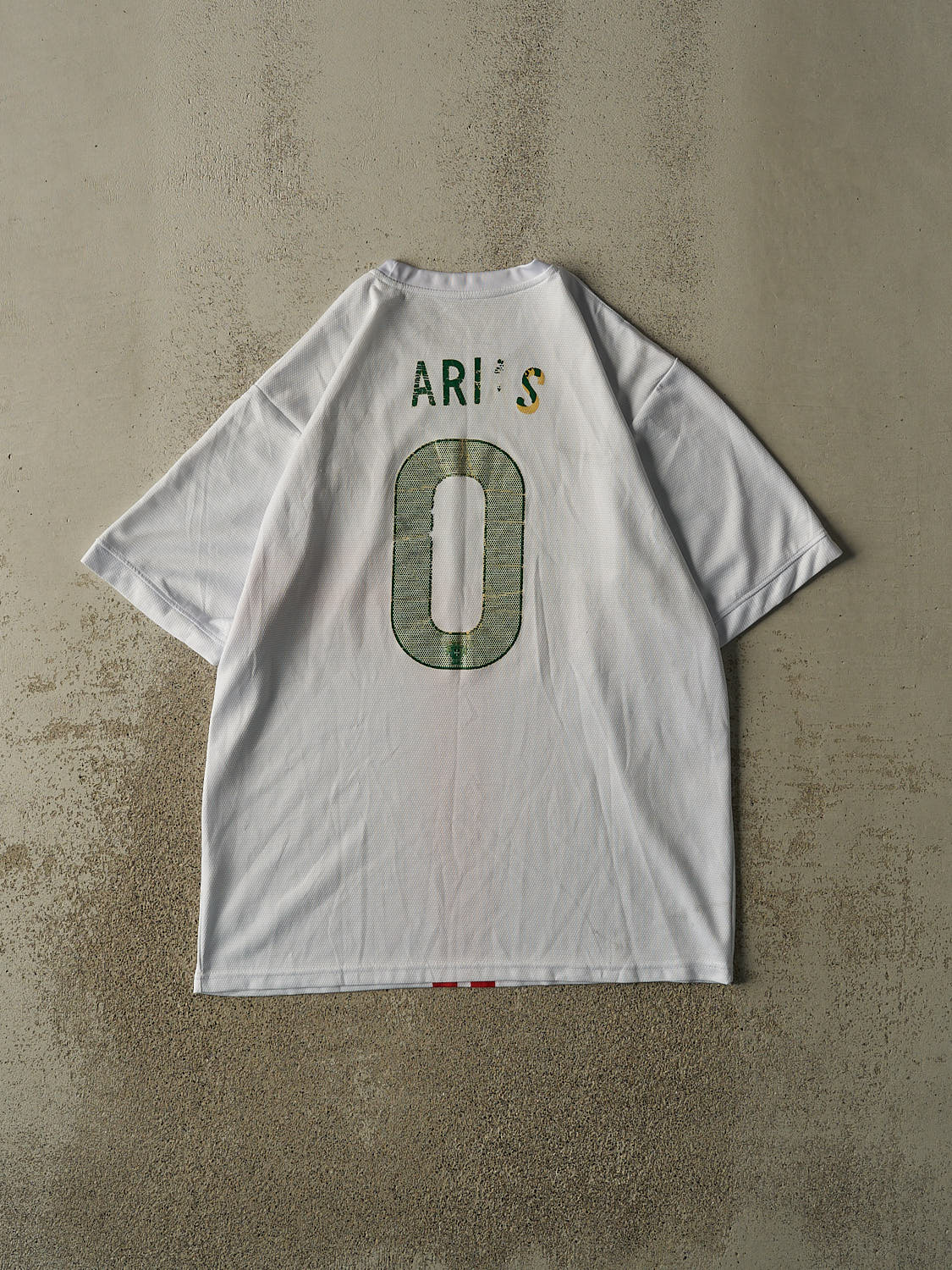 Vintage Y2K White Portugal #0 Arias Soccer Jersey (XL)
