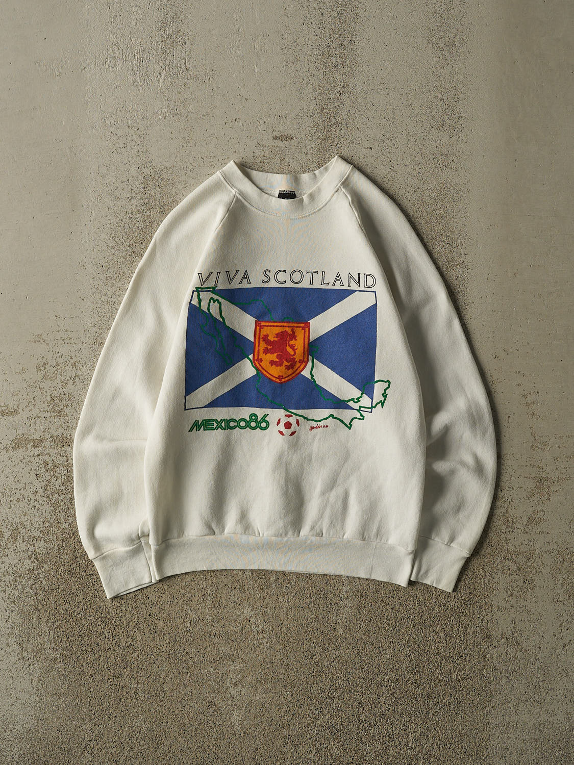 Vintage 86' White Scotland World Cup Crewneck (XS/S)
