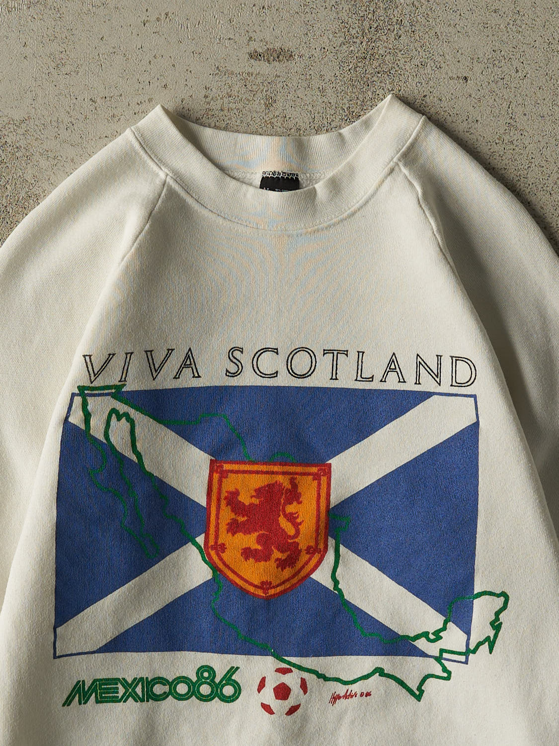 Vintage 86' White Scotland World Cup Crewneck (XS/S)