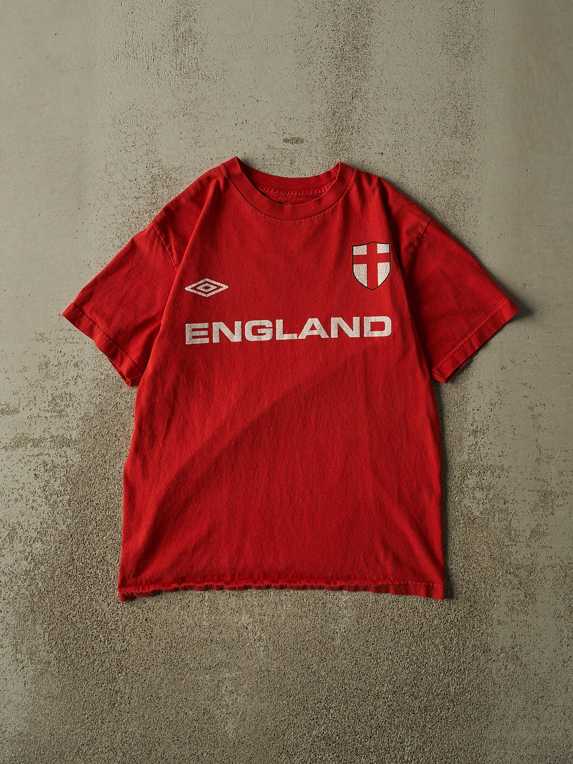 Vintage Y2K Red England Soccer Tee (S)