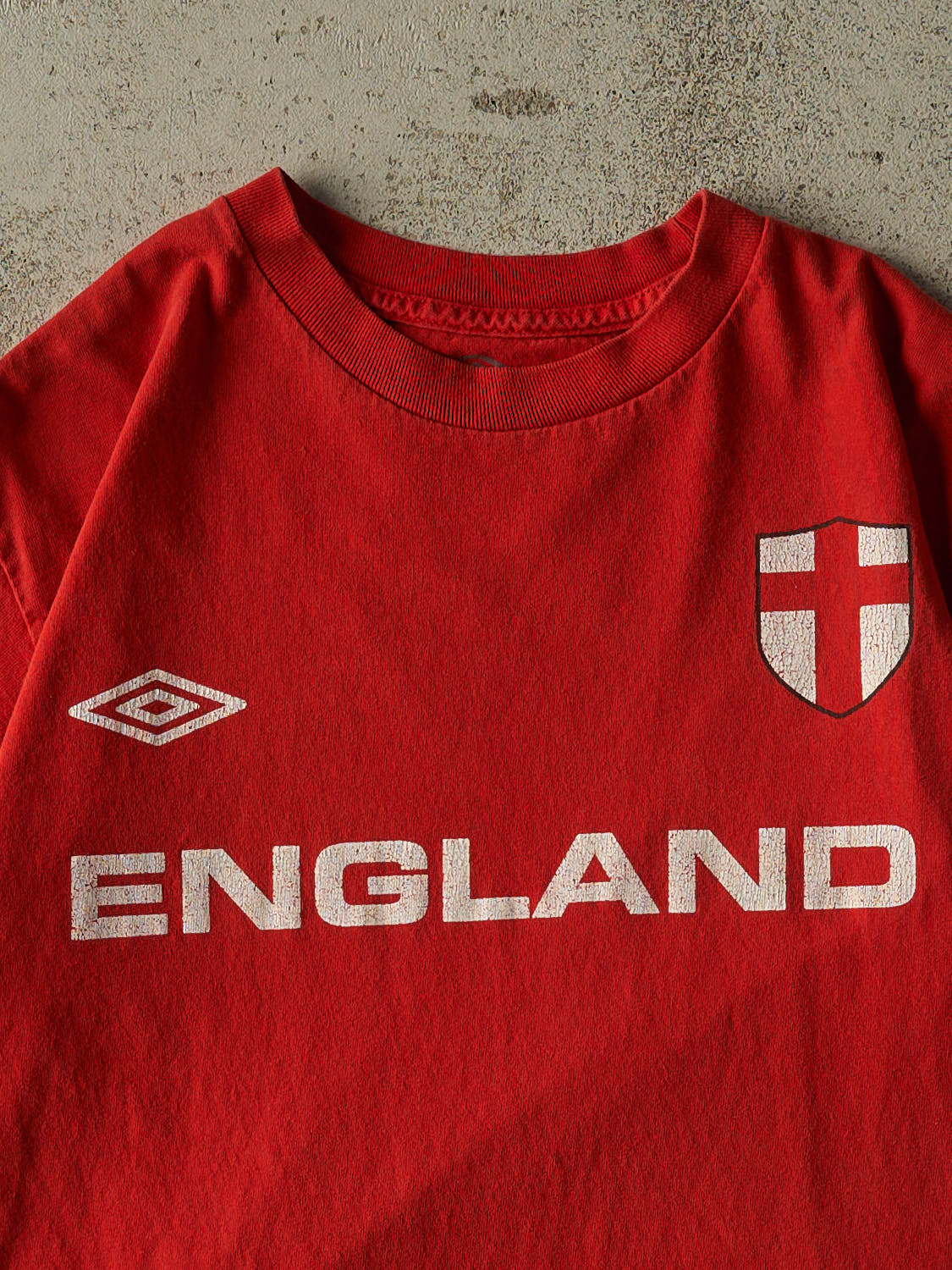 Vintage Y2K Red England Soccer Tee (S)