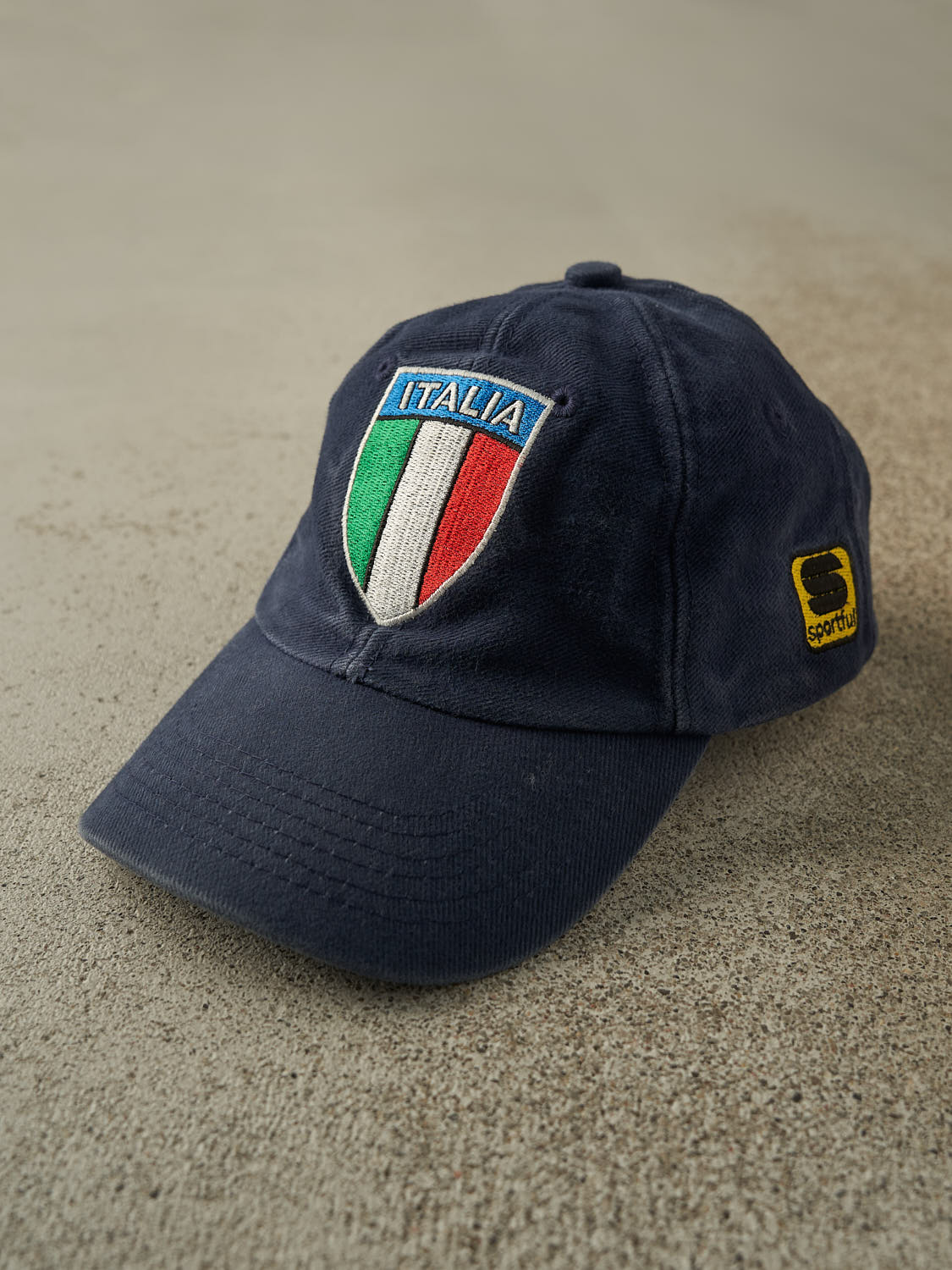Vintage Y2K Navy Blue Italia Strapback Hat (O/S)