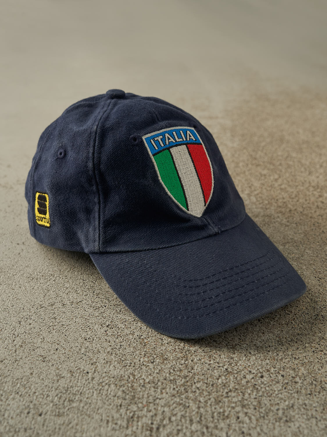Vintage Y2K Navy Blue Italia Strapback Hat (O/S)
