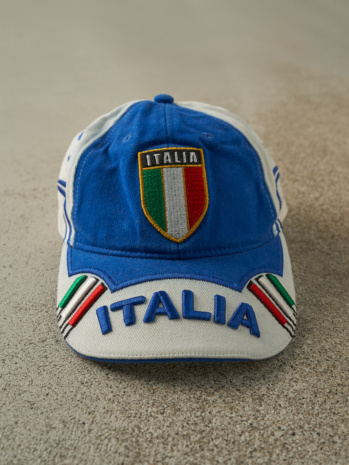 Vintage Y2K White Italia Velcro Back Hat (O/S)