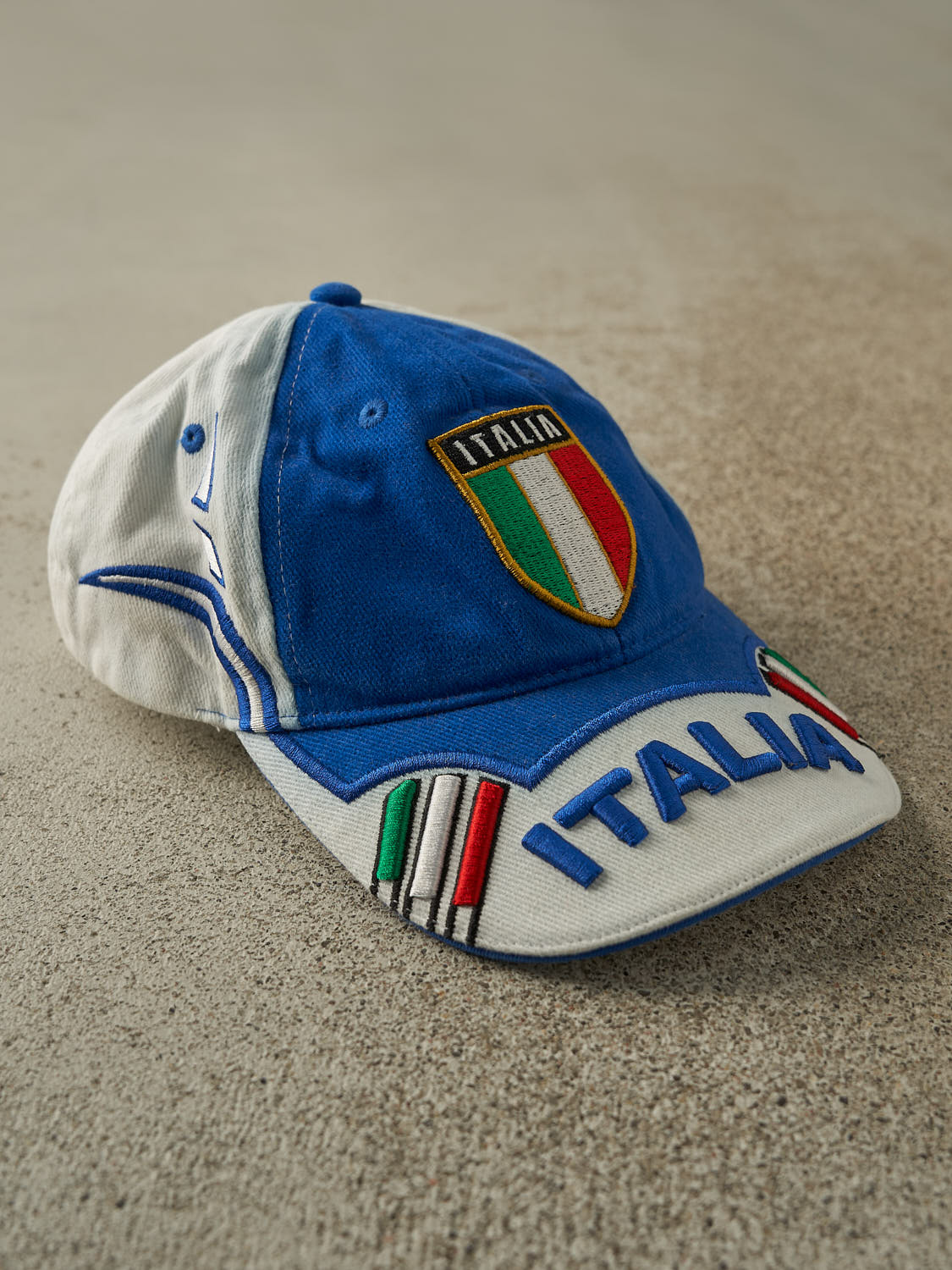 Vintage Y2K White Italia Velcro Back Hat (O/S)