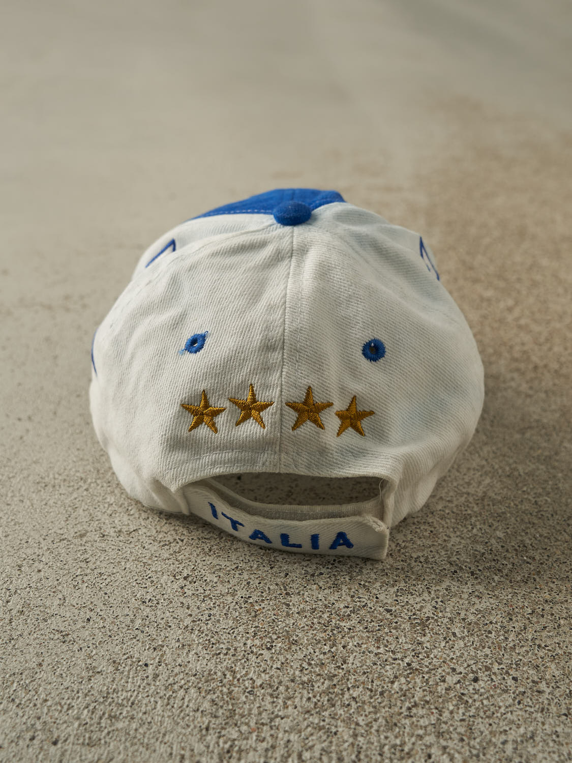 Vintage Y2K White Italia Velcro Back Hat (O/S)