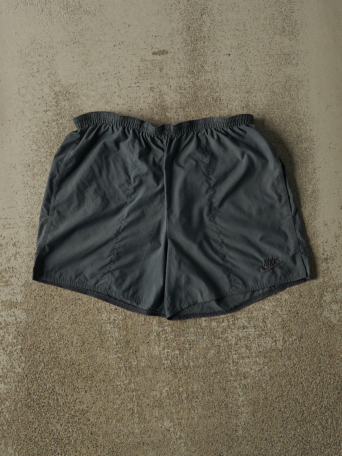 Vintage 90s Charcoal Grey Nike Track Shorts (29x4.5)