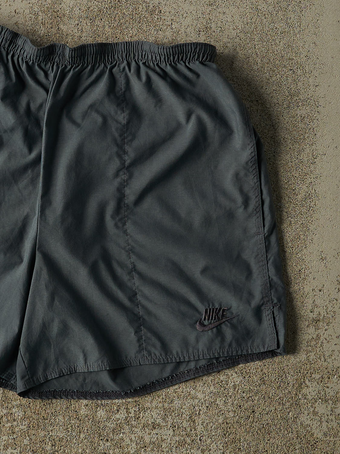 Vintage 90s Charcoal Grey Nike Track Shorts (29x4.5)