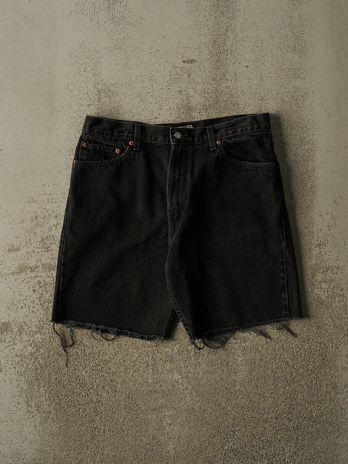 Vintage 90s Black Levi's 505 Cut Off Jean Shorts (34x9)