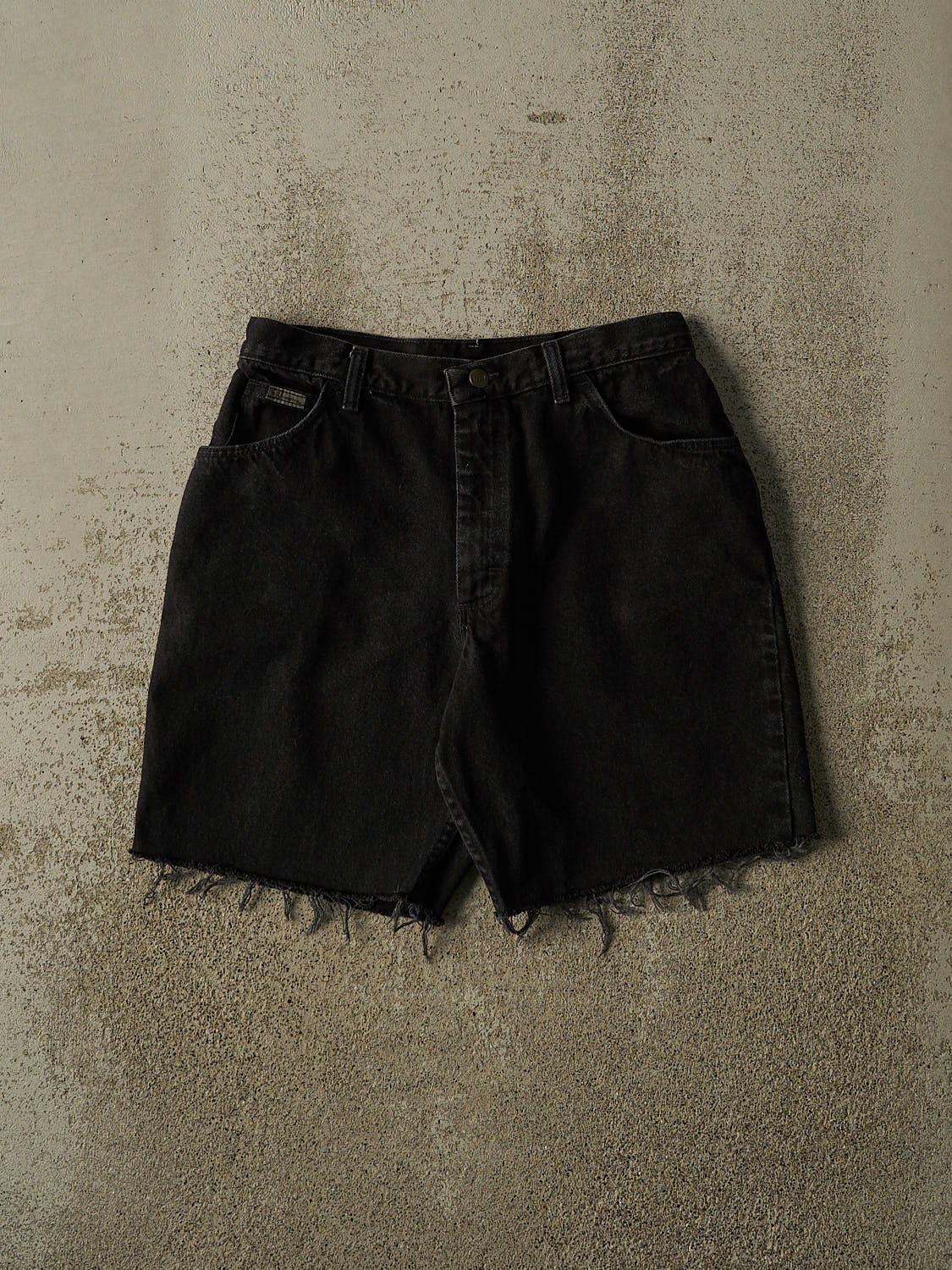 Vintage 90s Black Wrangler Cut Off Jean Shorts (29x8.5)