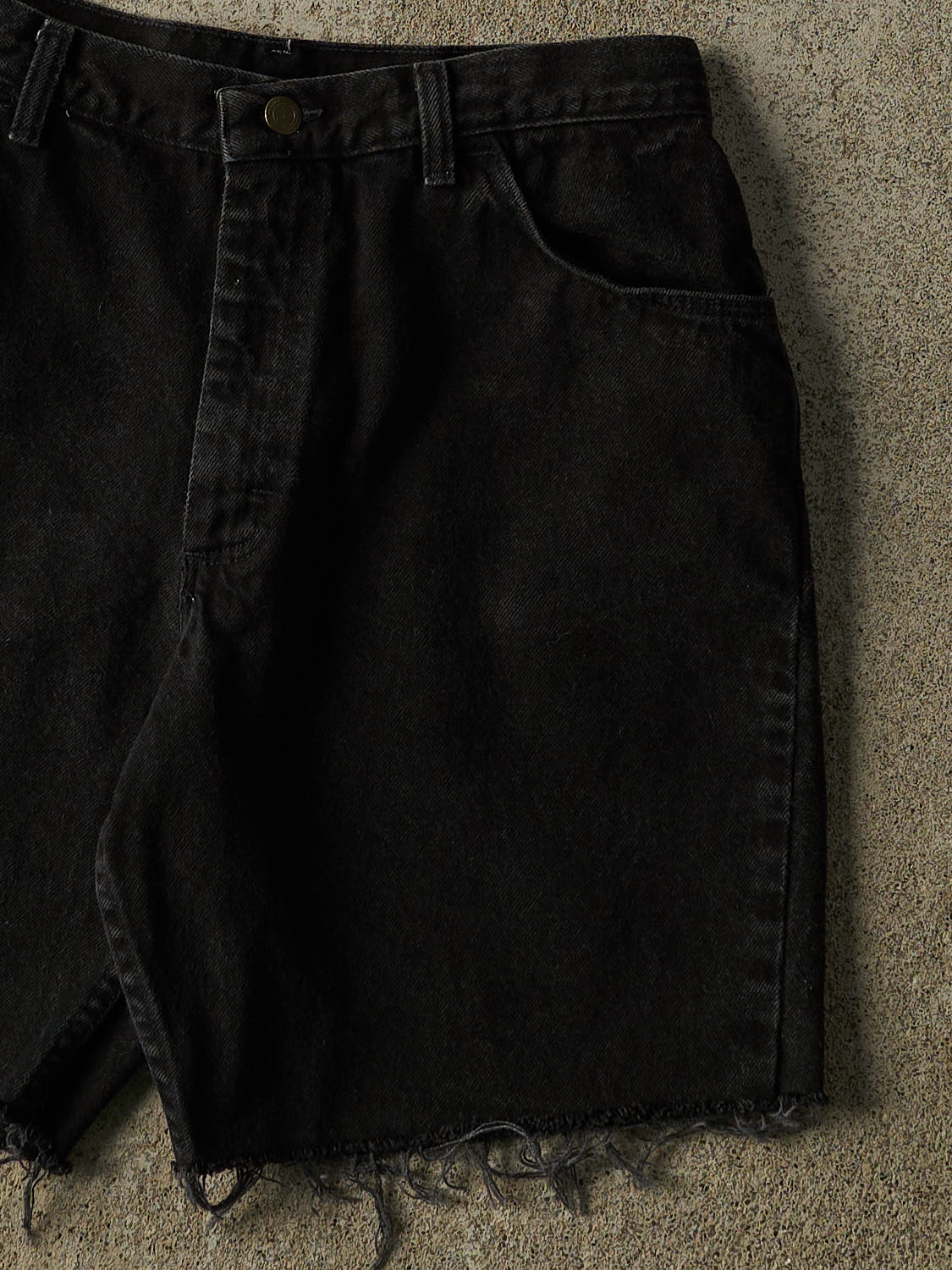 Vintage 90s Black Wrangler Cut Off Jean Shorts (29x8.5)
