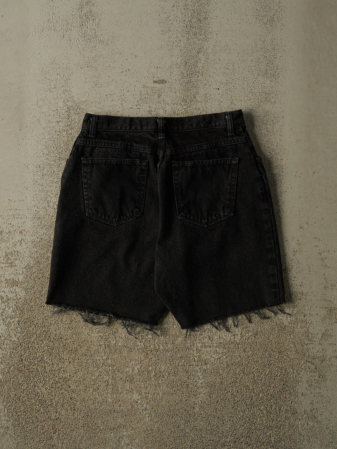 Vintage 90s Black Wrangler Cut Off Jean Shorts (29x8.5)