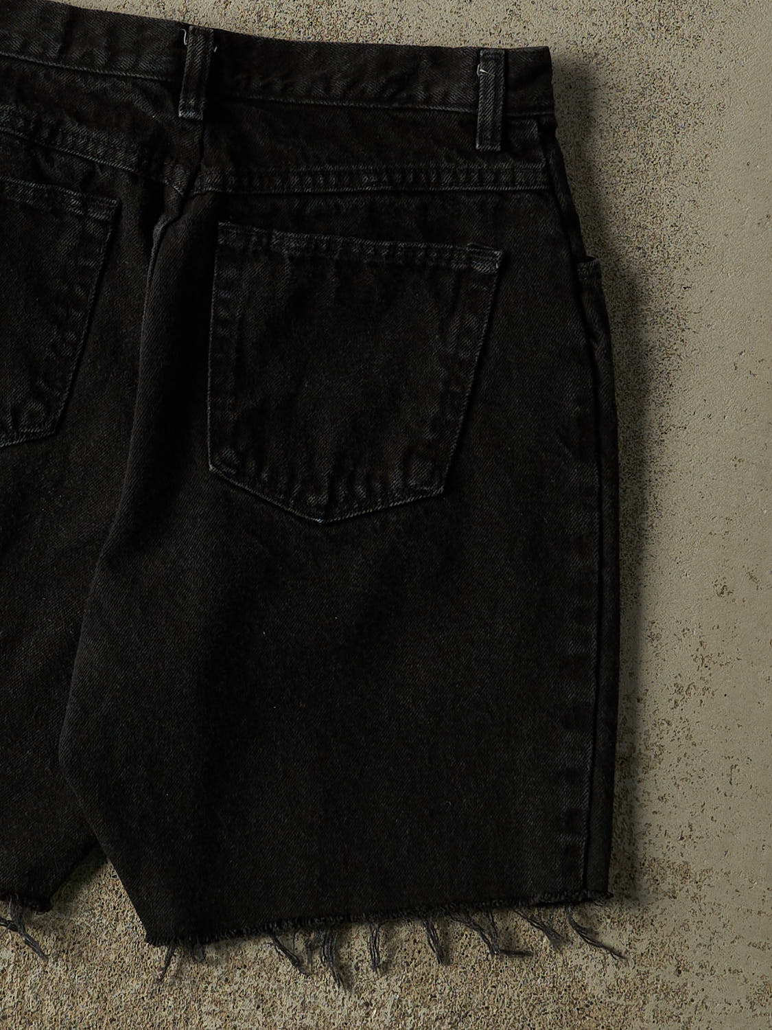 Vintage 90s Black Wrangler Cut Off Jean Shorts (29x8.5)