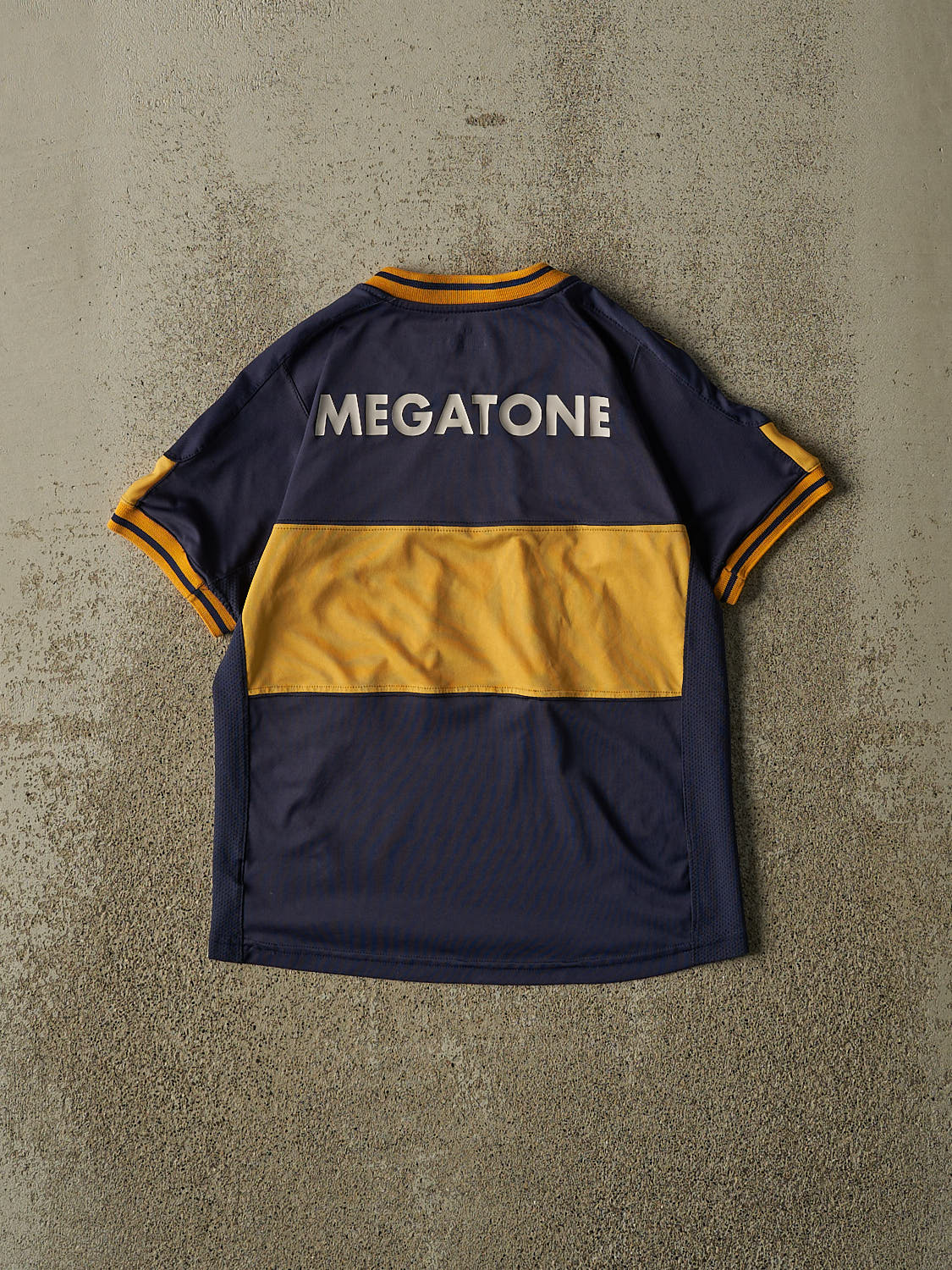 Vintage Y2K Navy Blue Boca Juniors Soccer Jersey (XXS/XS)