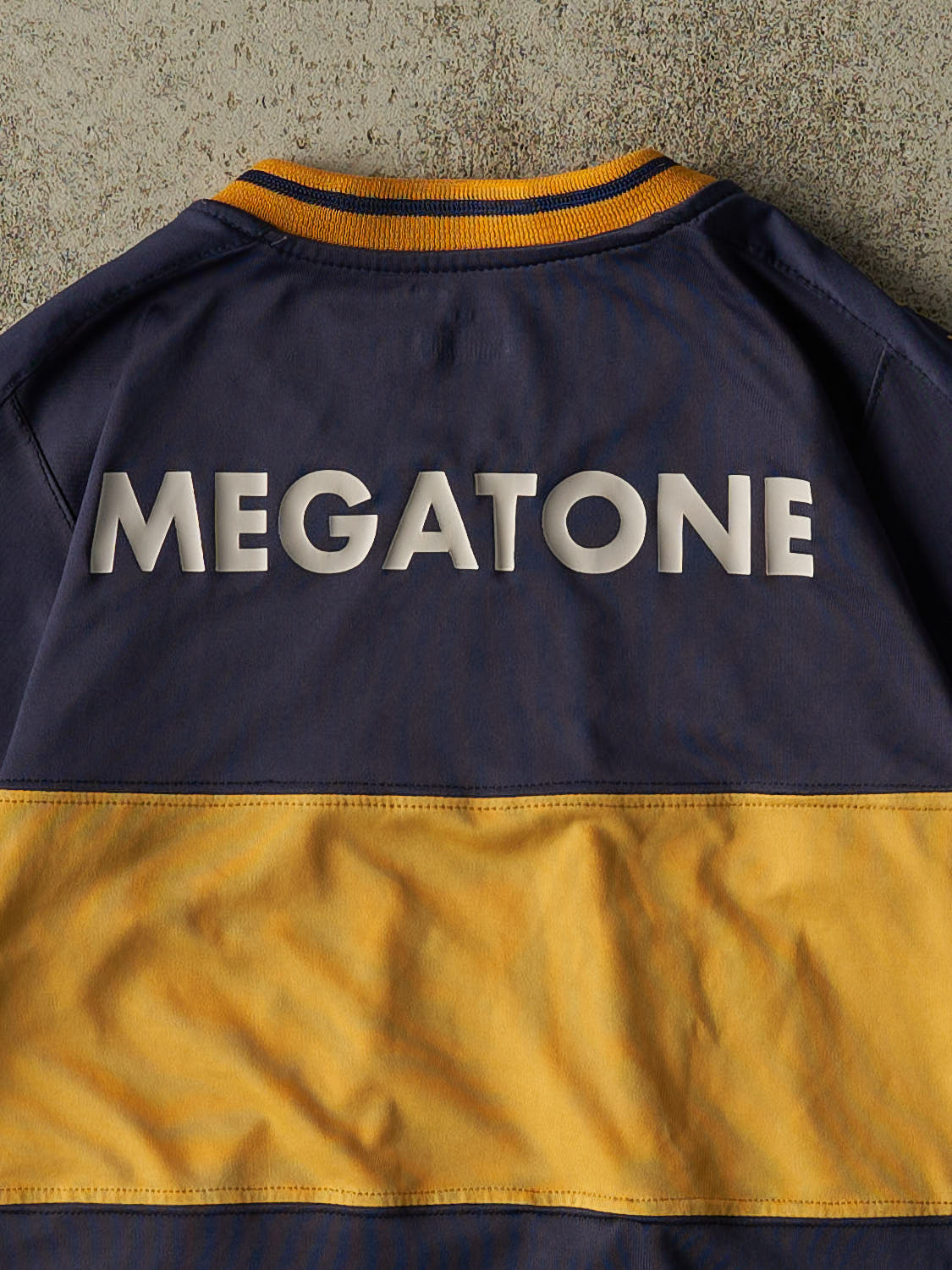 Vintage Y2K Navy Blue Boca Juniors Soccer Jersey (XXS/XS)
