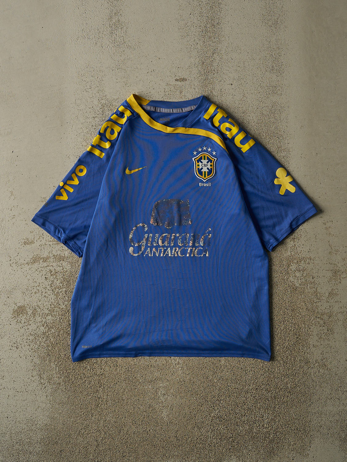 Vintage Y2K Blue Brasil Soccer Jersey (M/L)