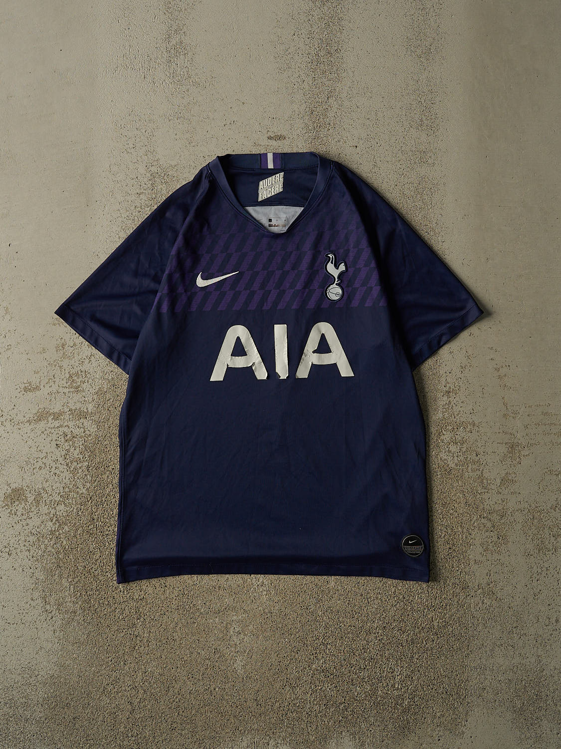 Vintage Y2K Navy Blue Tottenham Soccer Jersey (L/XL)