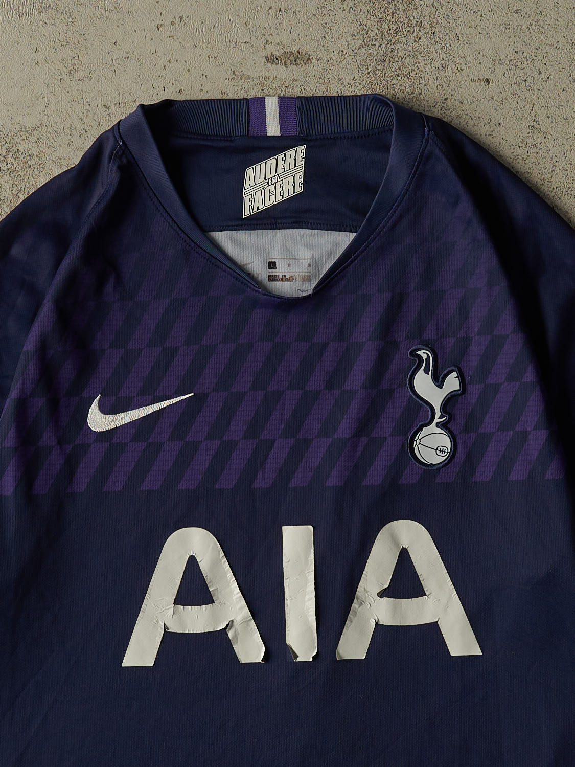 Vintage Y2K Navy Blue Tottenham Soccer Jersey (L/XL)