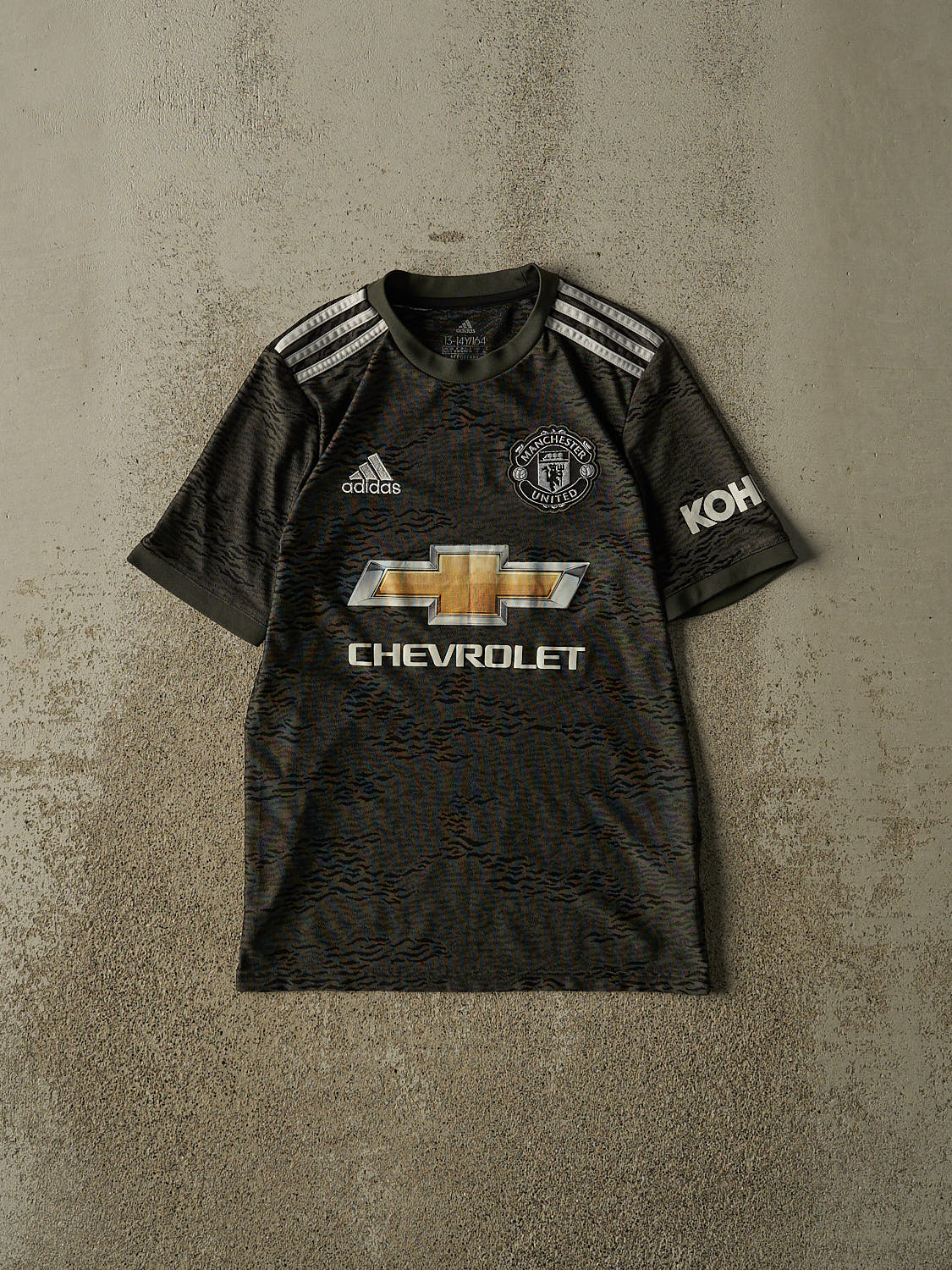 Vintage Y2K Green Manchester United Chevrolet Soccer Jersey (XS/S)