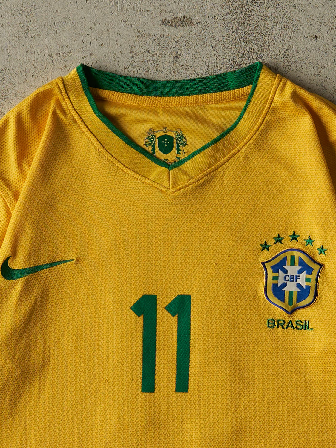 Vintage Y2K Yellow Brasil #11 Neymar Soccer Jersey (S/M)