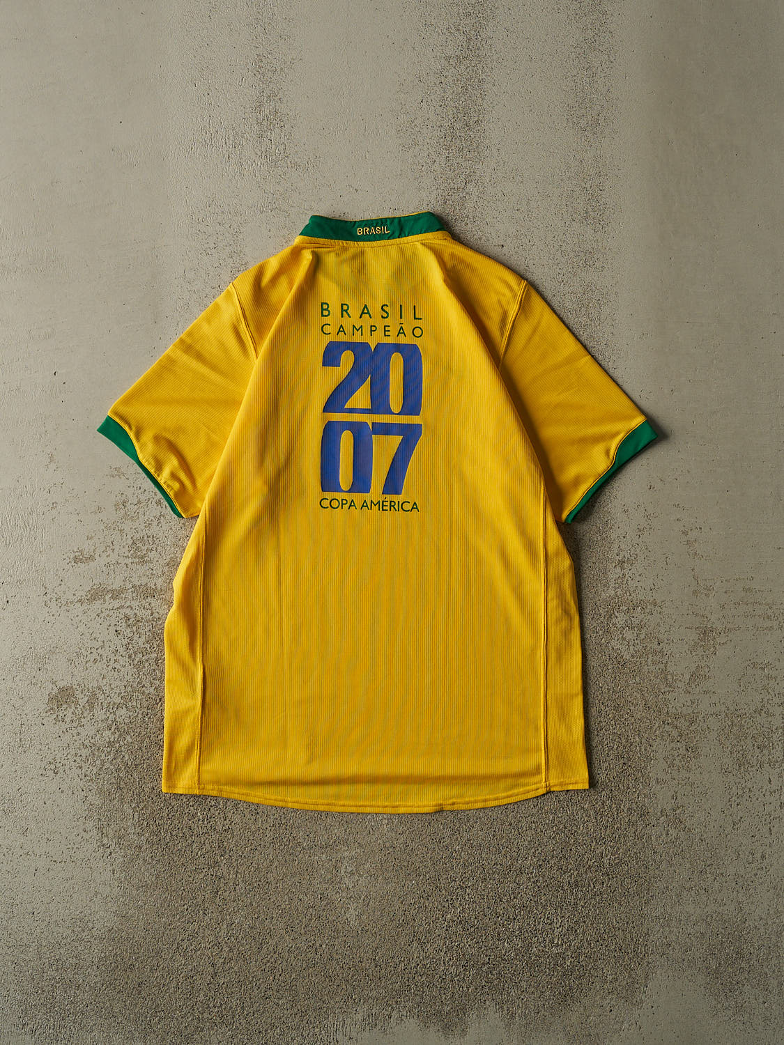 Vintage 07' Yellow Brasil Copa America Soccer Jersey (L/XL)
