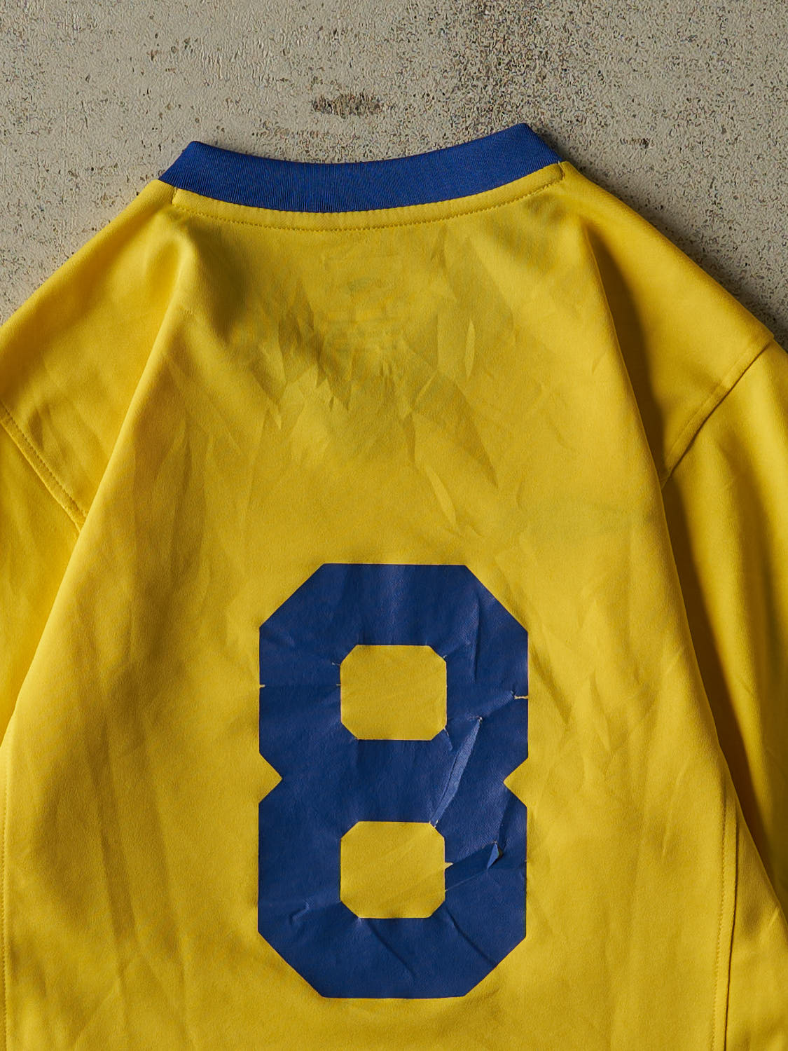 Vintage Y2K Yellow Umbro Soccer Jersey (S/M)