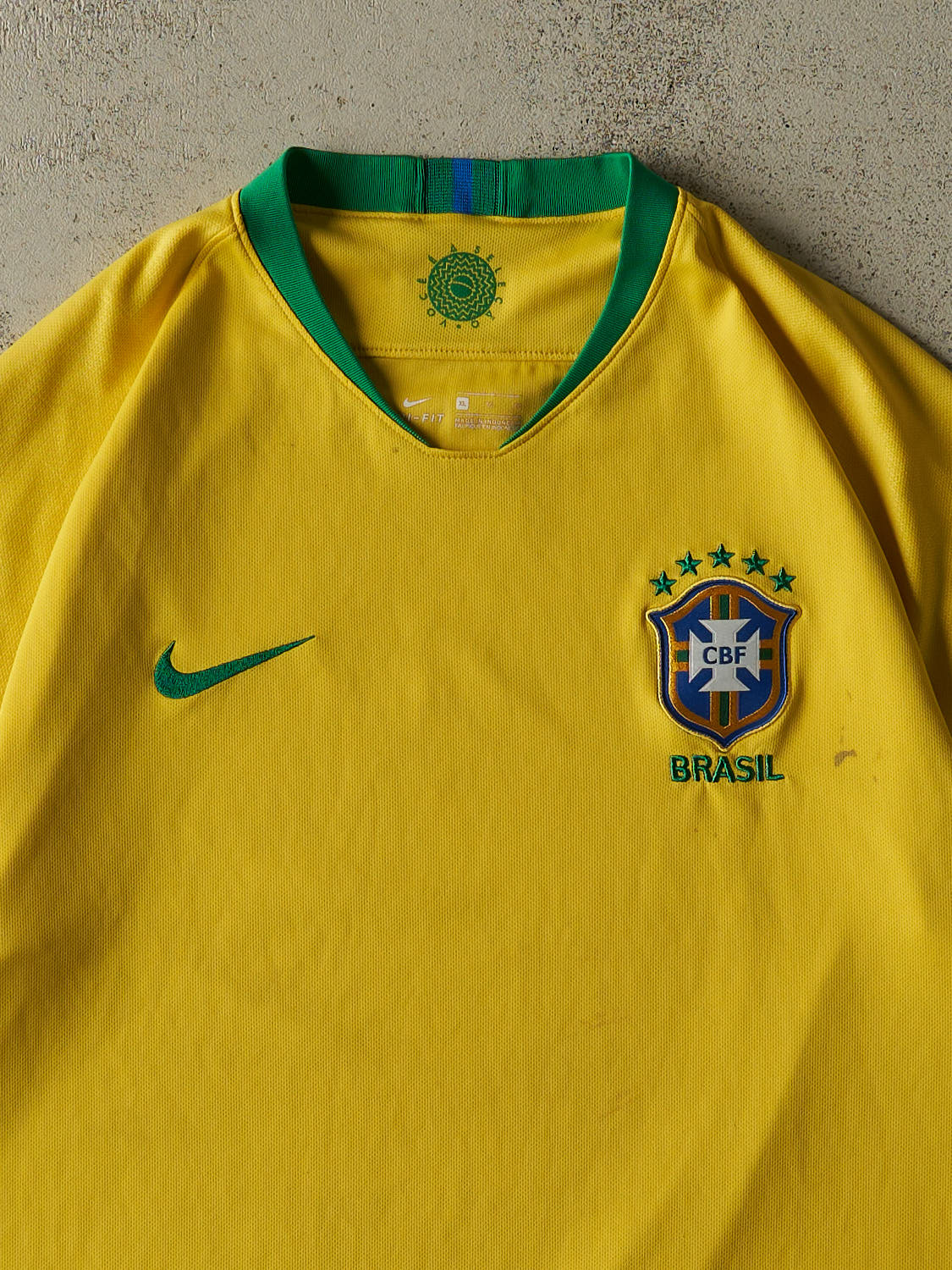18' Yellow Brasil Soccer Jersey (L/XL)