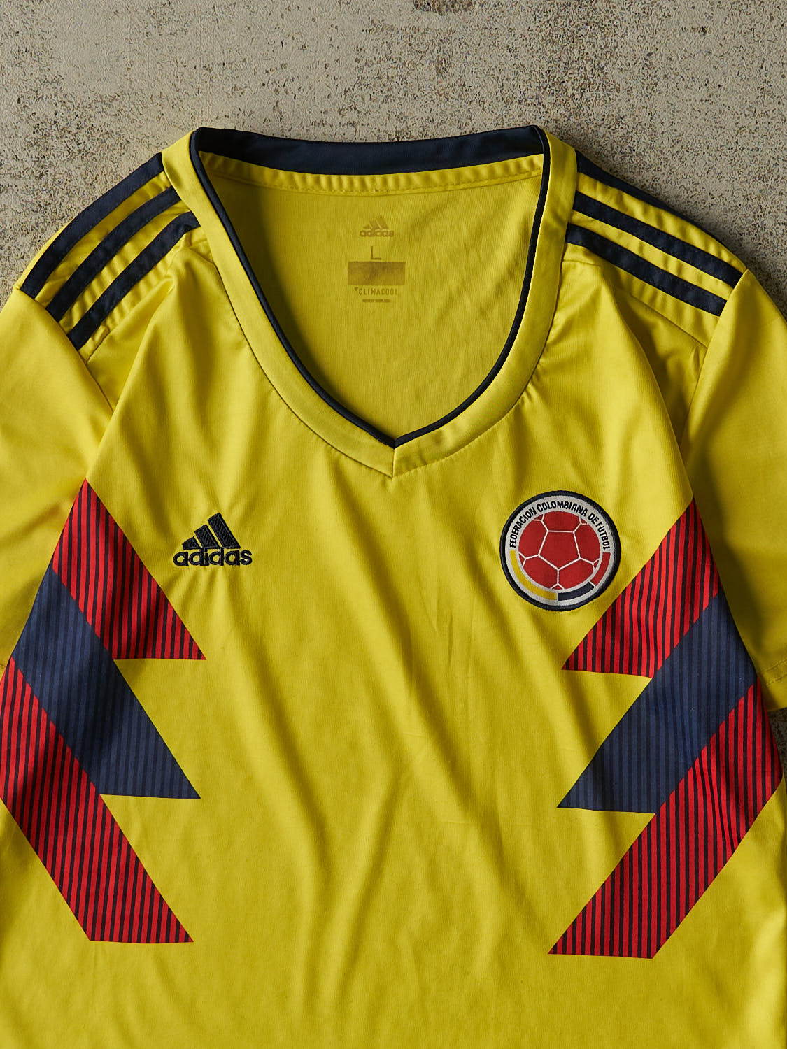 18' Yellow Colombia Fifa World Cup Soccer Jersey (S/M)