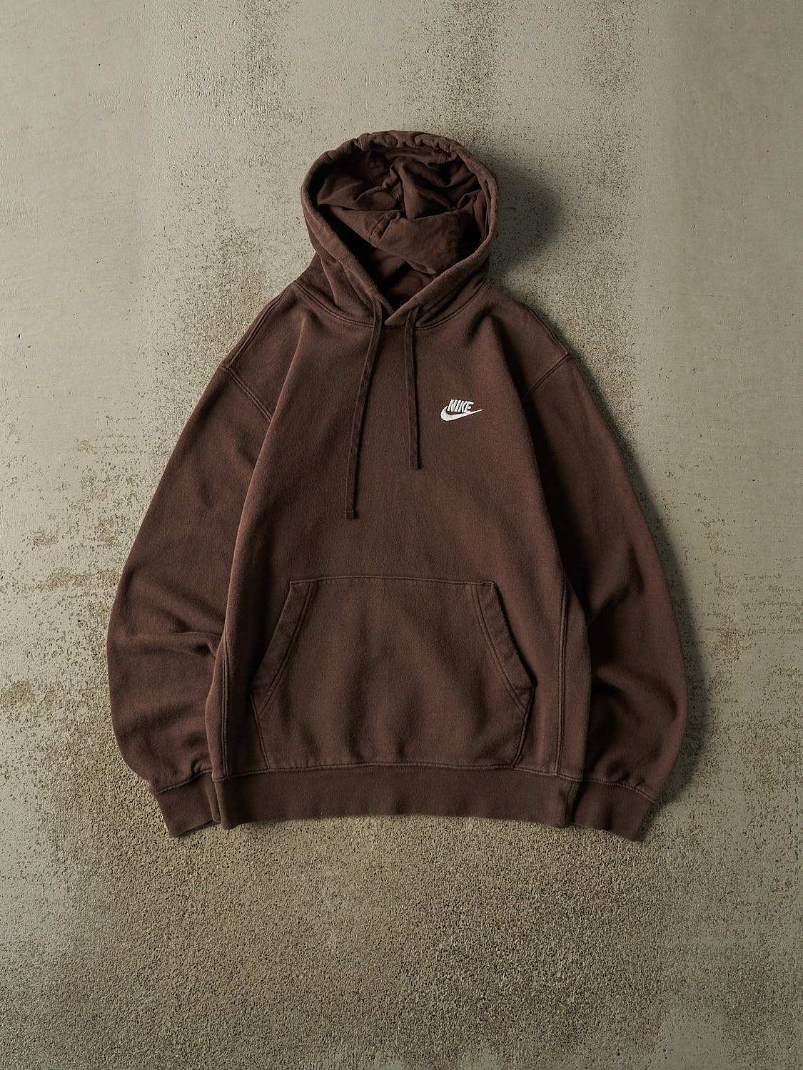 Vintage Y2K Brown Nike Embroidered Hoodie (S)