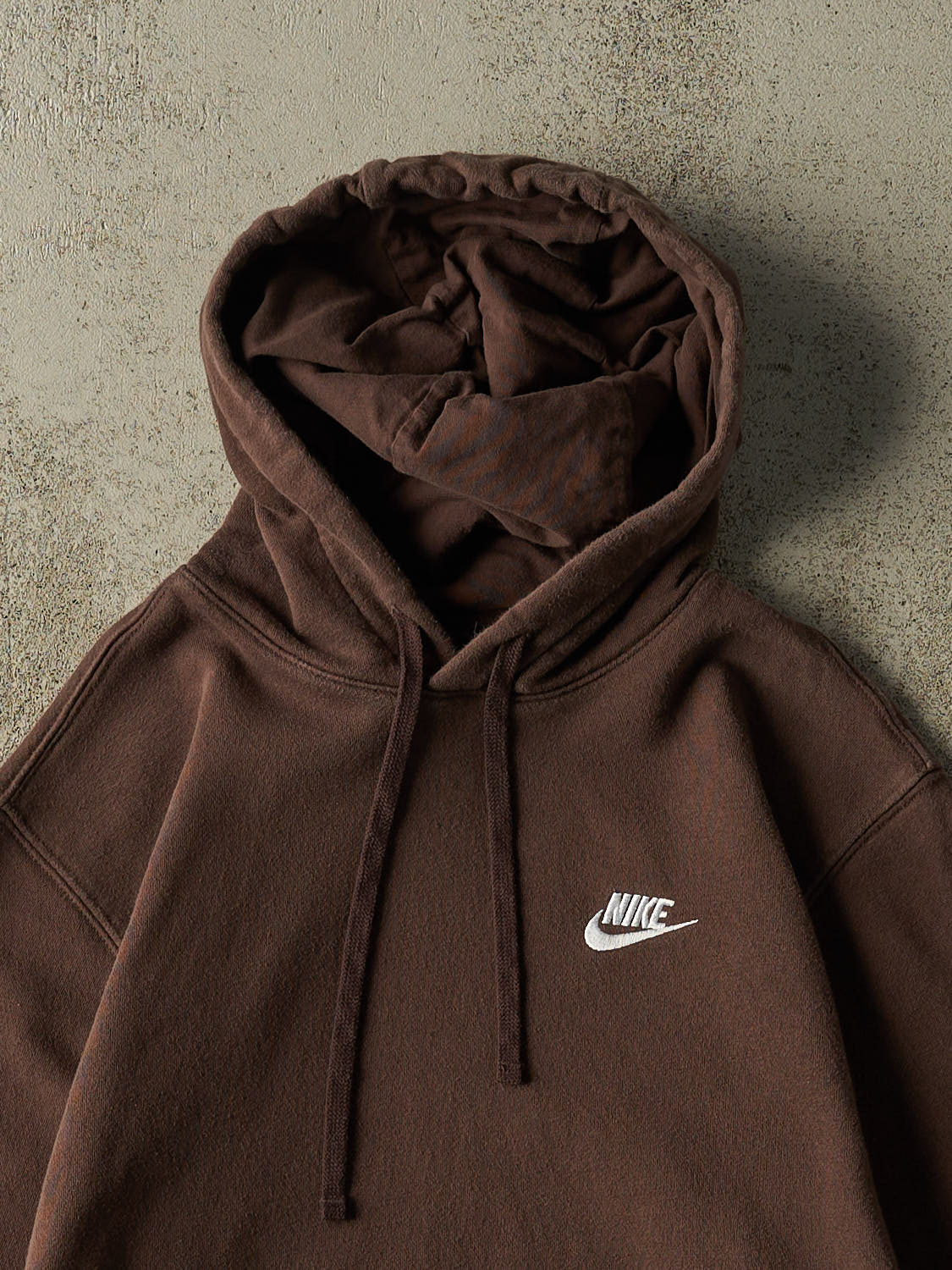 Vintage Y2K Brown Nike Embroidered Hoodie (S)