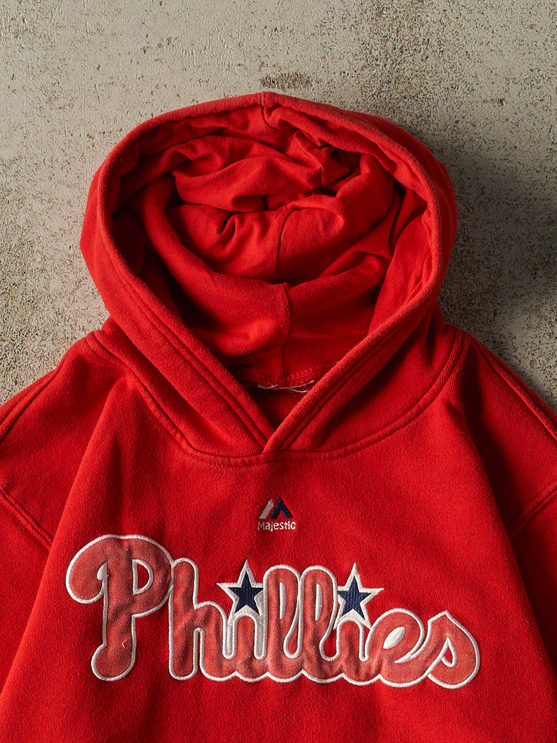 Vintage Y2K Red Philadephia Phillies Embroidered Hoodie (S)
