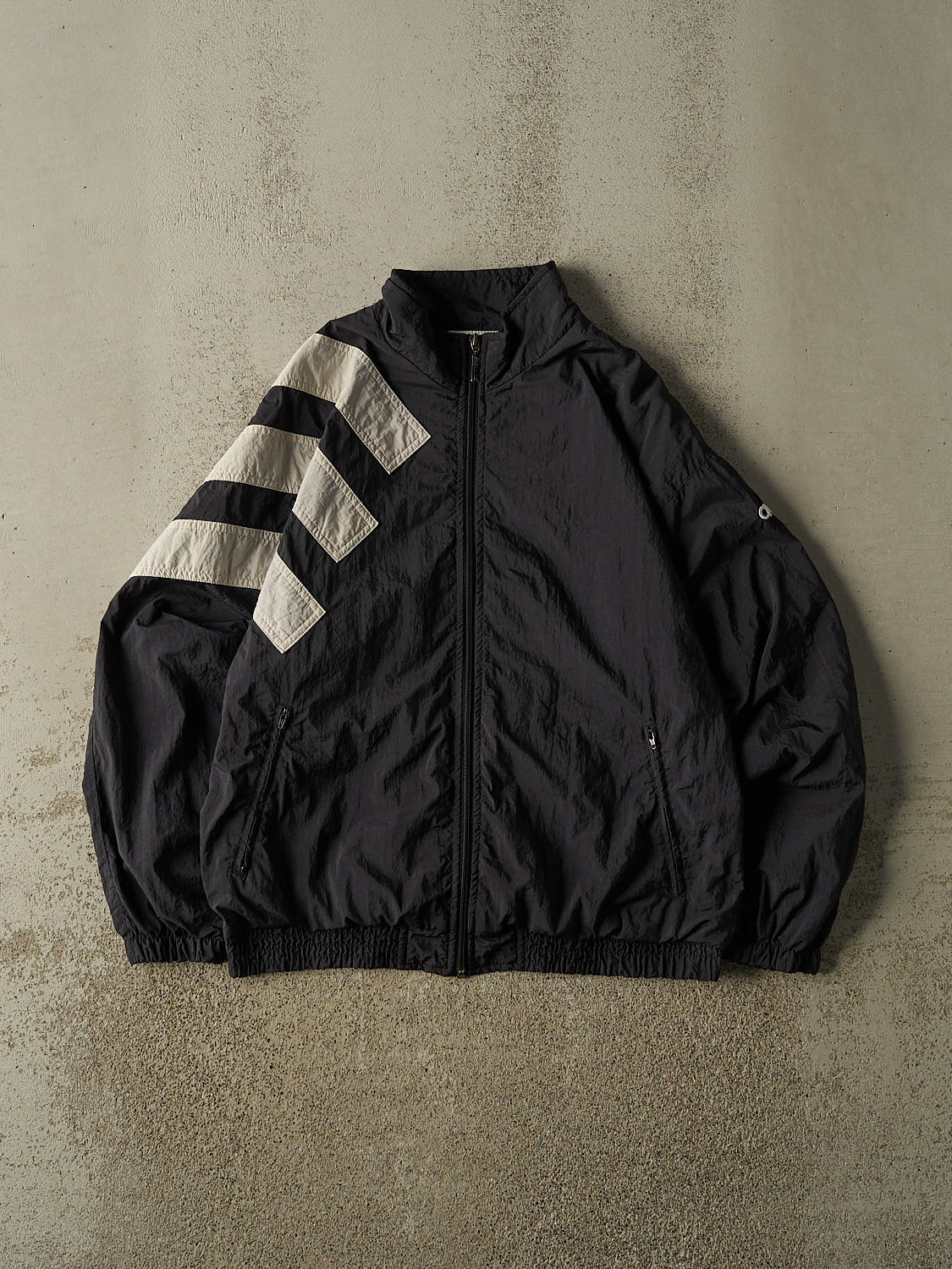 Vintage 90s Black Adidas Windbreaker Jacket (M)