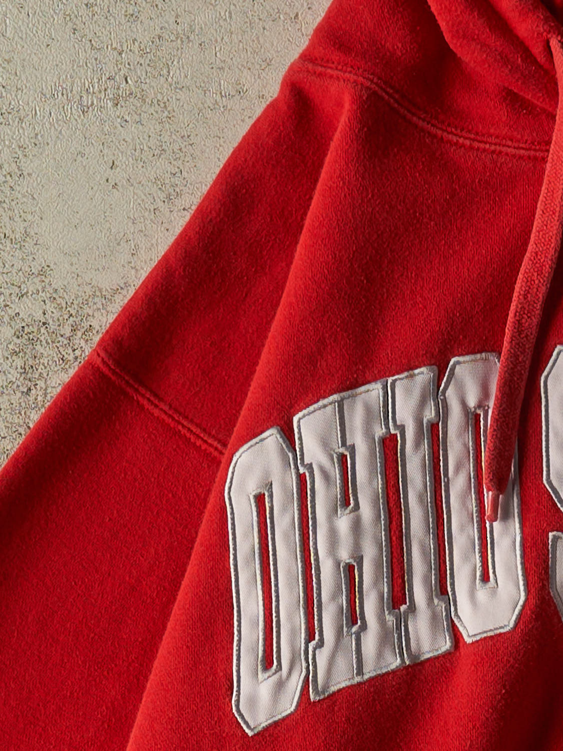 Vintage Y2K Red Ohio State University Embroidered Hoodie (L/XL)