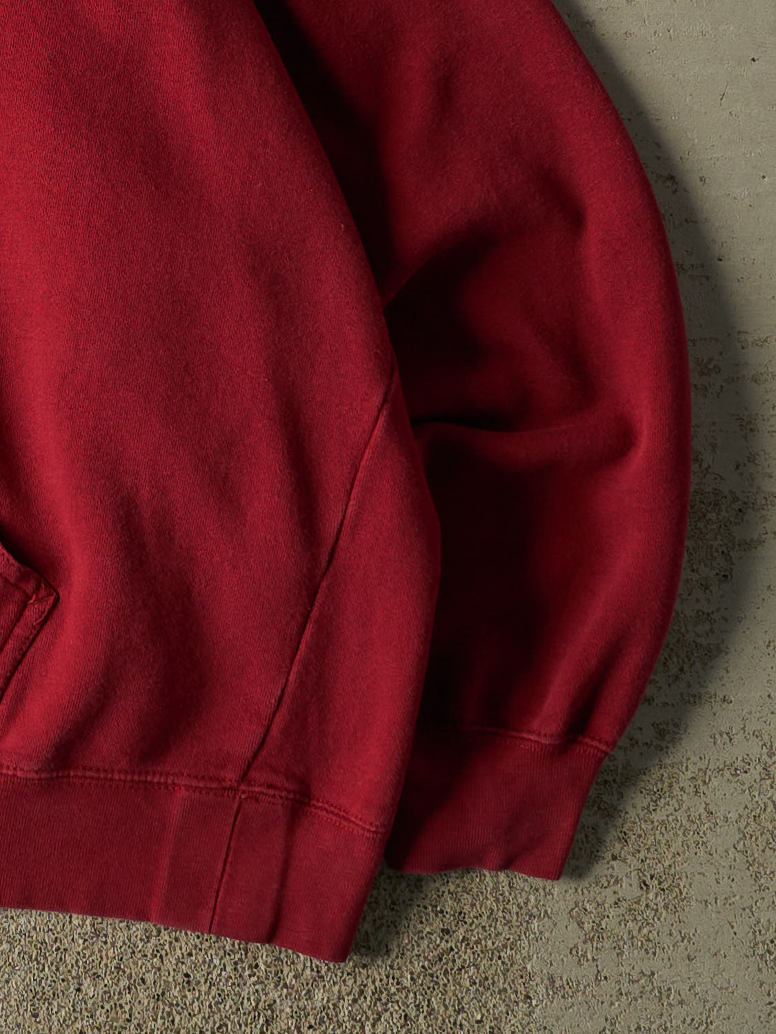 Vintage Y2K Burgundy Reebok Embroidered Hoodie (L/XL)