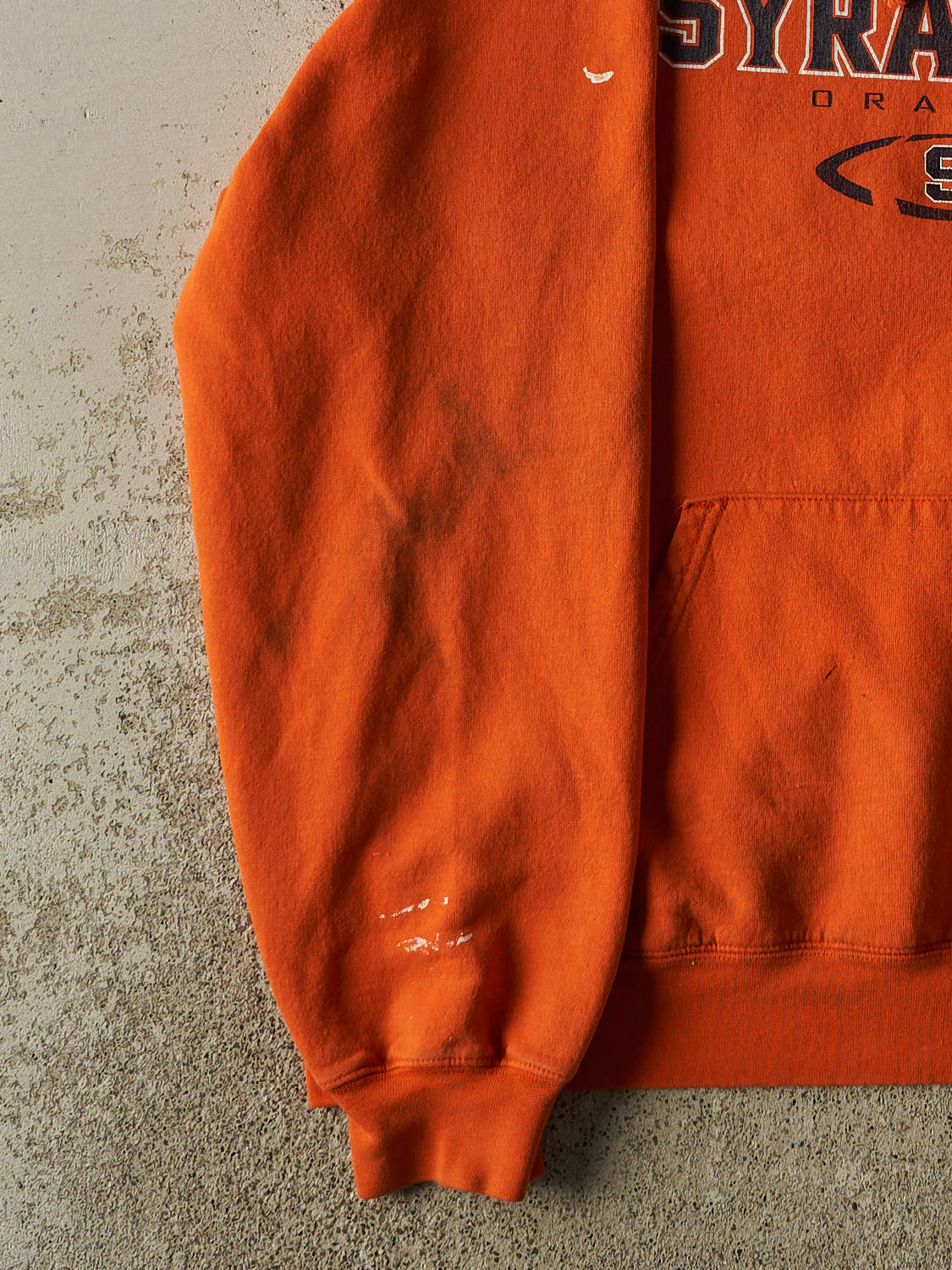 Vintage Y2K Orange Syracuse University Hoodie (XL)