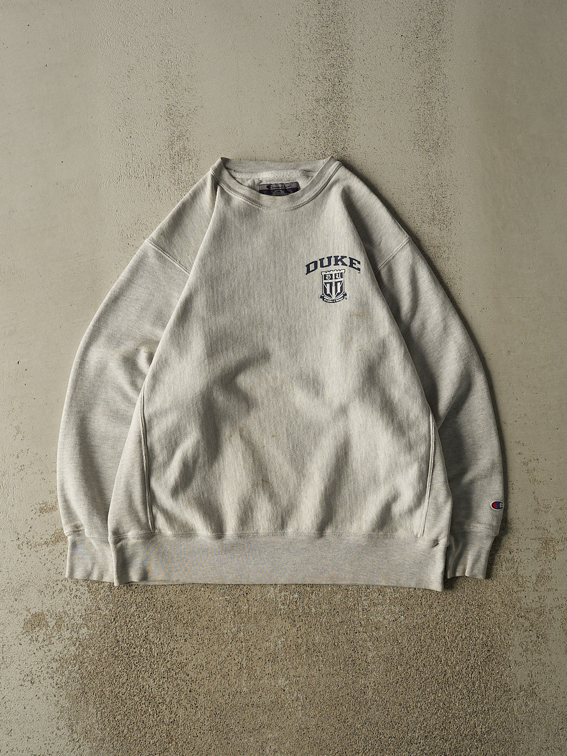 Vintage 90s Grey Champion Reverse Weave Duke University Crewneck (L/XL)