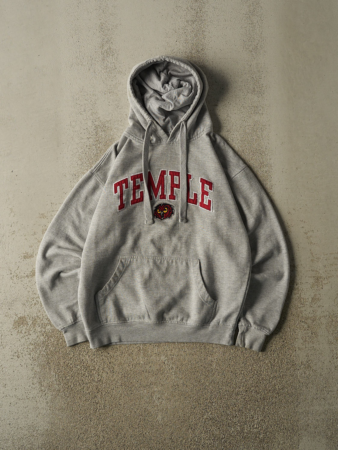 Vintage Y2K Grey Temple University Hoodie (XS/S)