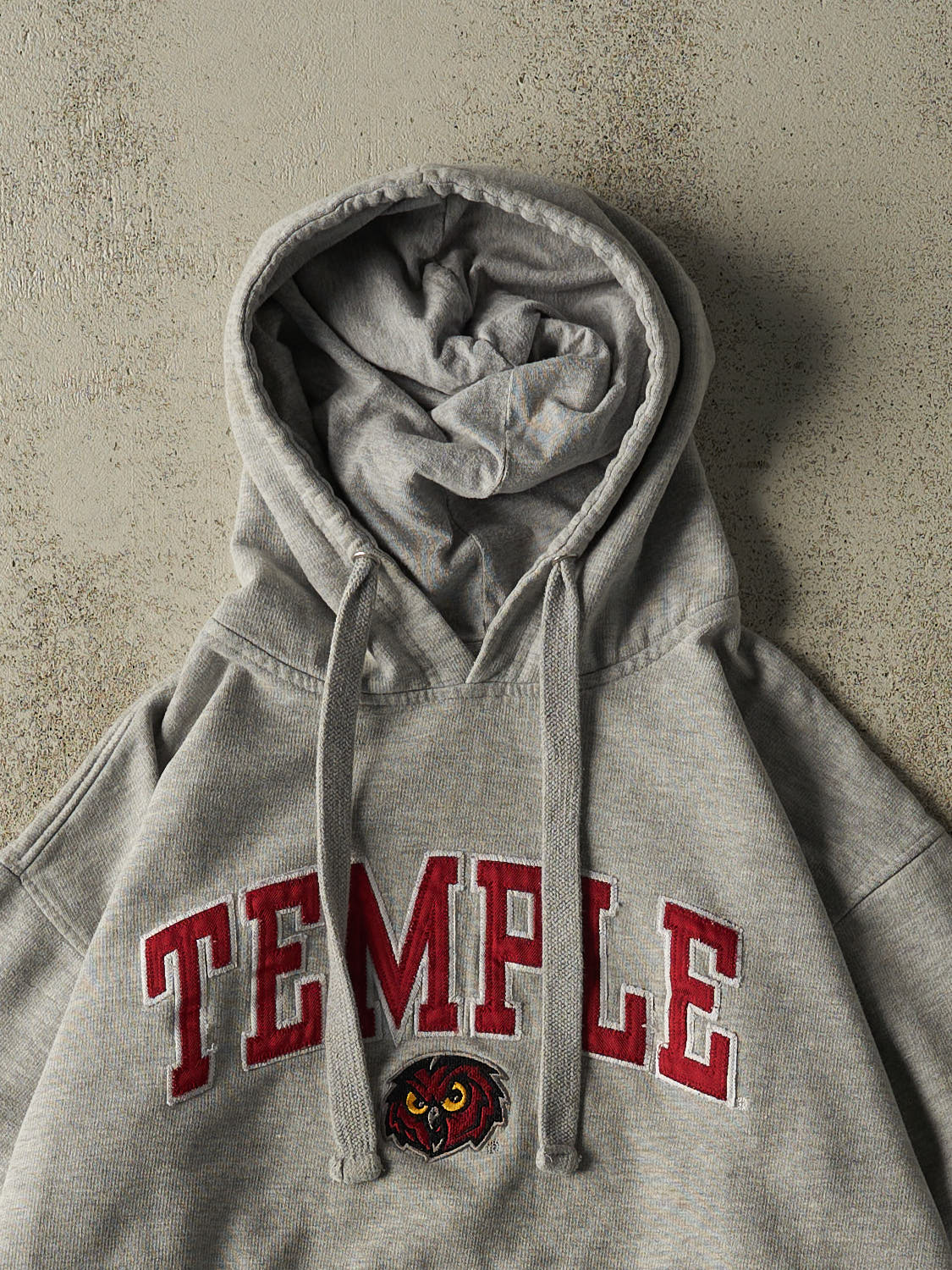 Vintage Y2K Grey Temple University Hoodie (XS/S)