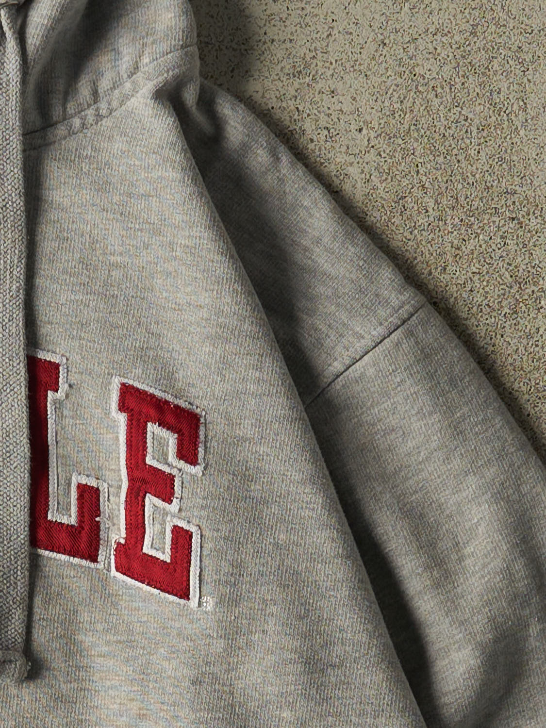 Vintage Y2K Grey Temple University Hoodie (XS/S)