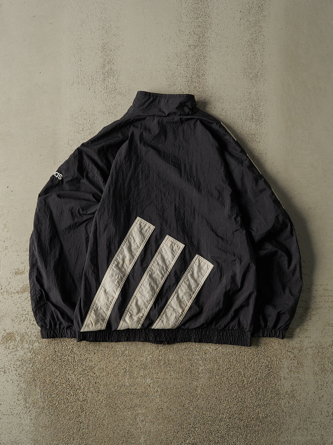 Vintage 90s Black Adidas Windbreaker Jacket (M)