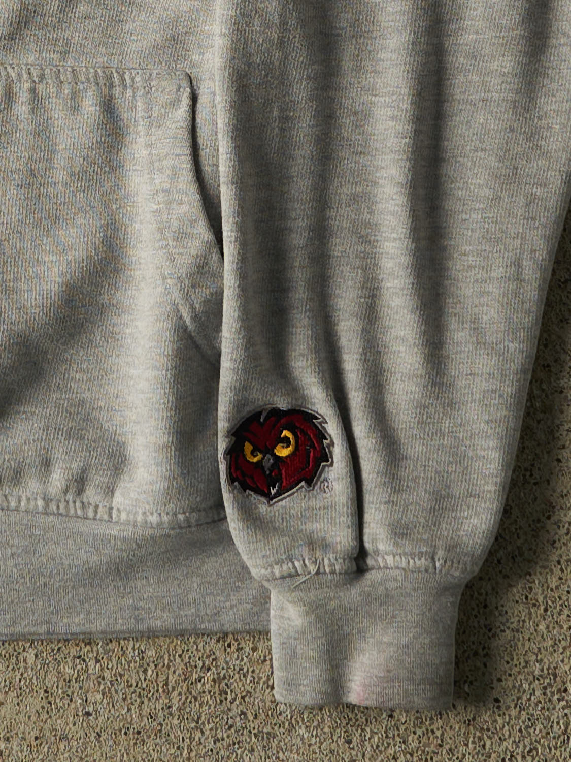 Vintage Y2K Grey Temple University Hoodie (XS/S)