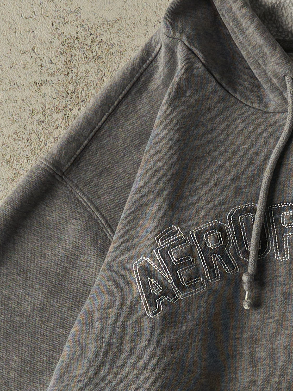 Vintage Y2K Grey Aeropostale Embroidered Hoodie (M/L)
