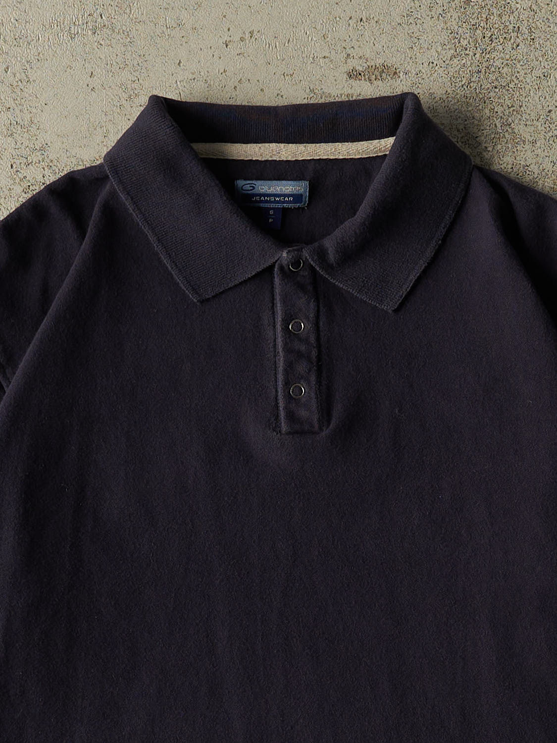 Vintage Y2K Navy Blue Bluenotes Quarter Button Tee (S/M)