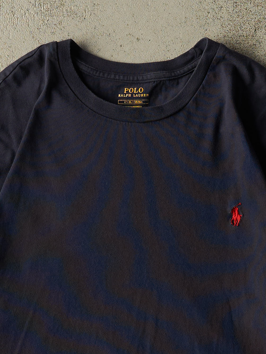 Vintage Y2K Navy Blue Polo Emboidered Tee (XL)