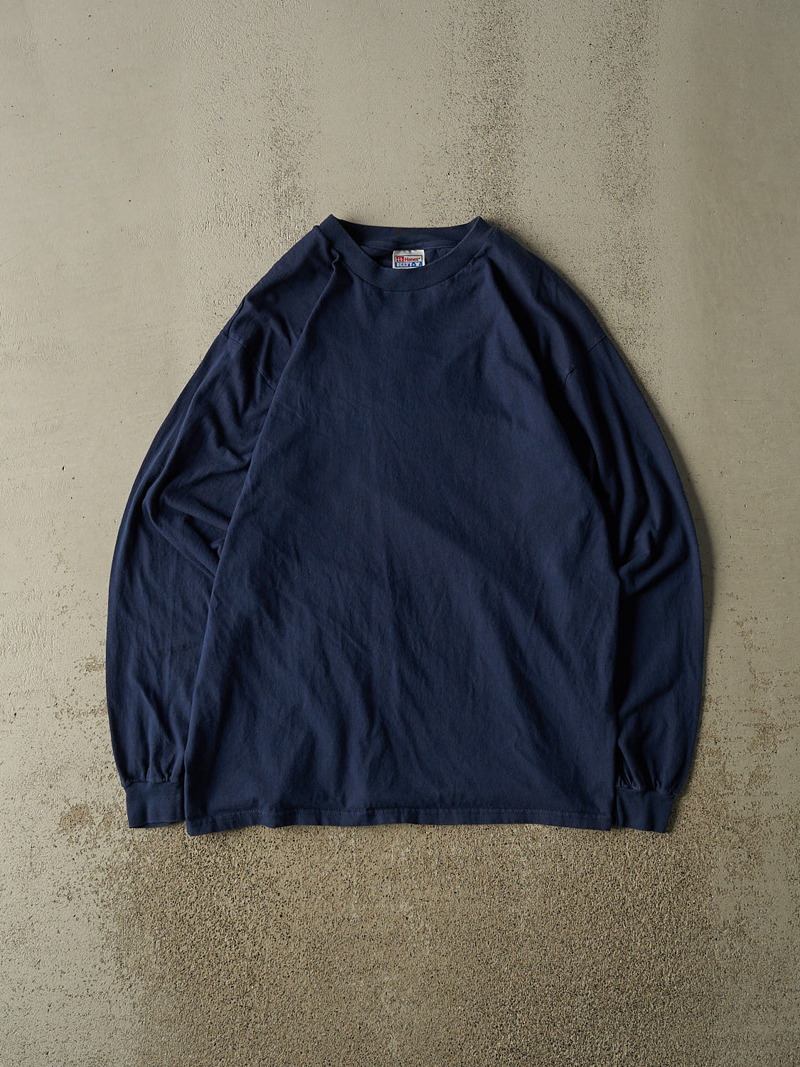 Vintage 90s Navy Blue Blank Long Sleeve (L/XL)