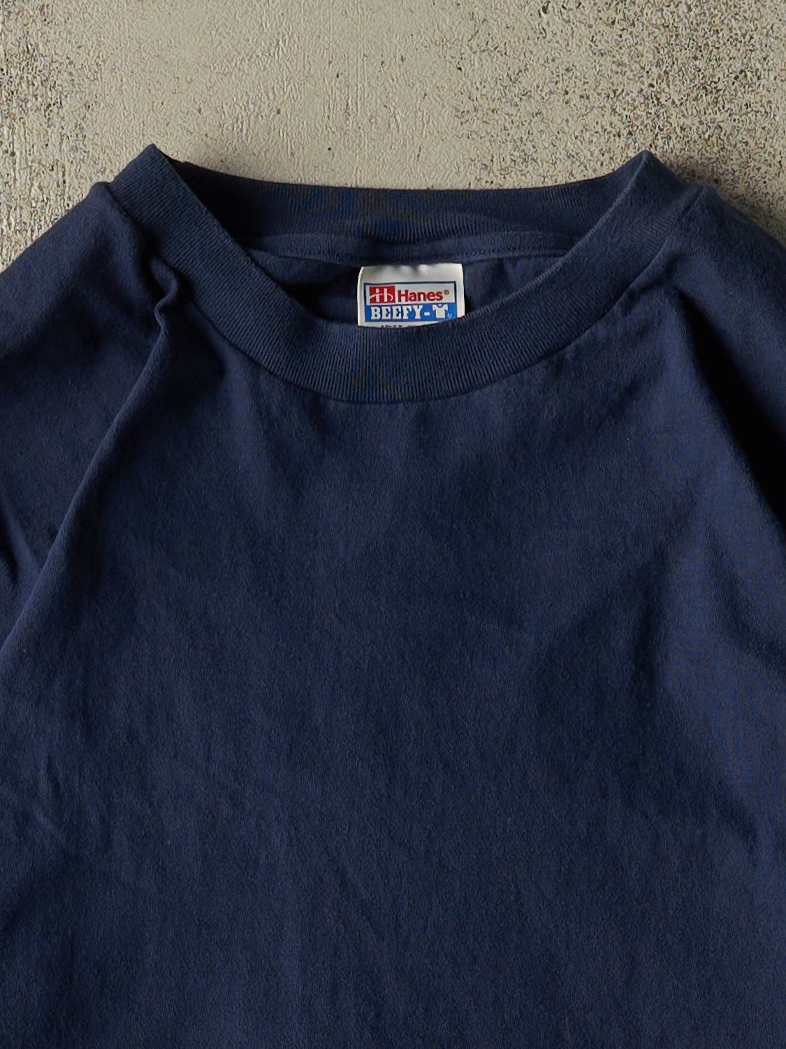 Vintage 90s Navy Blue Blank Long Sleeve (L/XL)