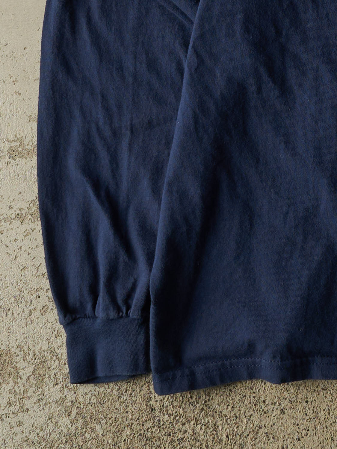Vintage 90s Navy Blue Blank Long Sleeve (L/XL)