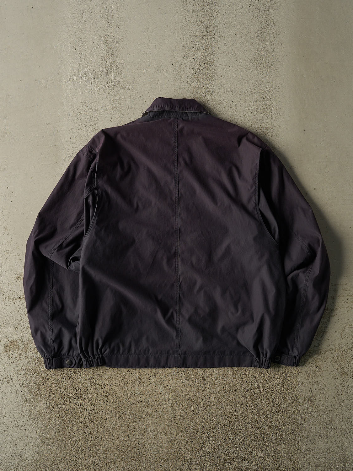 Vintage 90s Navy Blue St. Johns Bay Harrington Style Windbreaker Jacket (L/XL)