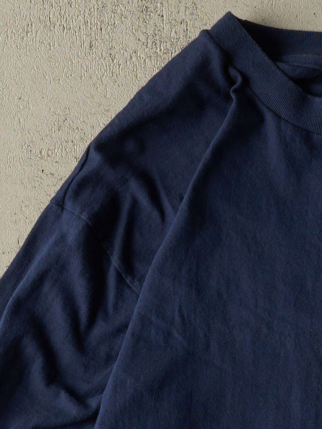 Vintage 90s Navy Blue Blank Long Sleeve (L/XL)