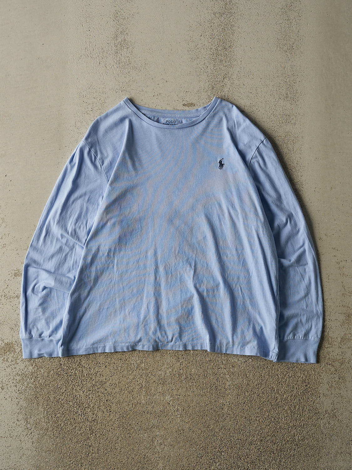 Vintage Y2K Blue Polo Embroidered Long Sleeve (M/L)